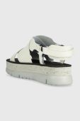 Шкіряні сандалі Camper Oruga Up жіночі колір білий на платформі K201399.002