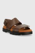 Шкіряні сандалі Camper Brutus Sandal жіночі колір коричневий на платформі K201323.009