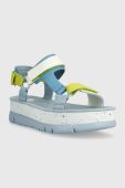 Шкіряні сандалі Camper Oruga Up жіночі на платформі K201037.029 колір барвистий