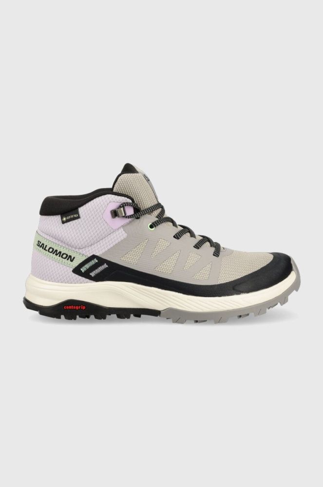 Черевики Salomon Outrise Mid GTX жіночі колір сірий