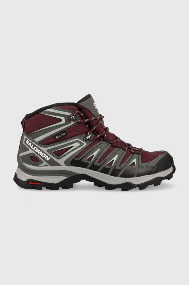 Черевики Salomon X Ultra Pioneer Mid GTX жіночі колір бордовий