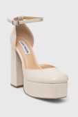 Туфлі Steve Madden Tamy колір бежевий каблук блок