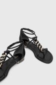 Шкіряні сандалі Guess CADHA жіночі колір чорний FL6CDH LEA21