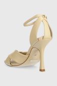 Шкіряні сандалі Guess HYSON колір бежевий FL6HYS LEA03