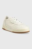 Шкіряні кросівки Guess JINNY колір бежевий