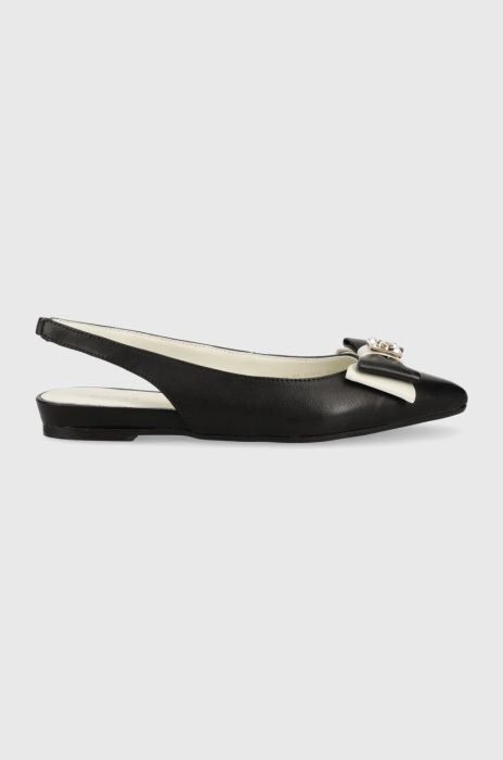 Шкіряні балетки Guess MALLEY жіночі колір чорний FL6MLL LEA05