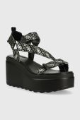 Сандалі Guess OCILIA2 жіночі колір чорний на платформі