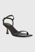 Шкіряні сандалі Guess RIMIA2 колір чорний FL6R2M LEA03