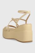Шкіряні сандалі Guess ZALLA колір бежевий FL6ZLL LEA04 Шкіряні сандалі Guess ZALLA колір бежевий FL6ZLL LEA04