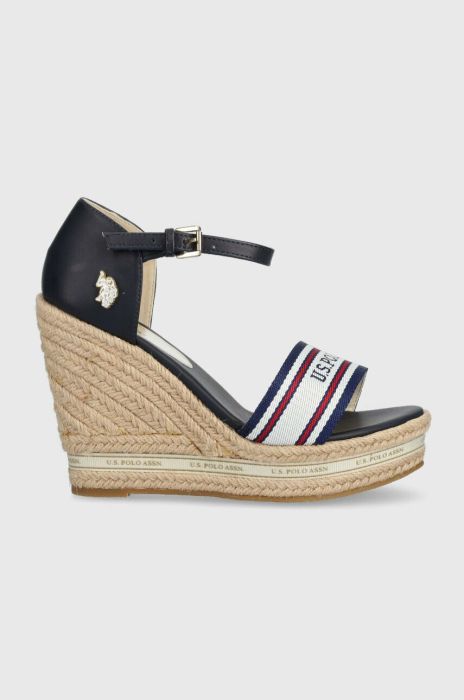 Сандалі U.S. Polo Assn. AYLIN жіночі колір синій на танкетці