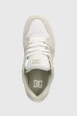 Шкіряні кросівки DC колір бежевий (3498157)