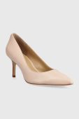 Шкіряні туфлі Lauren Ralph Lauren Lanette колір рожевий 802836392007