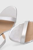 Шкіряні сандалі Lauren Ralph Lauren Gabriele колір срібний 802882597002