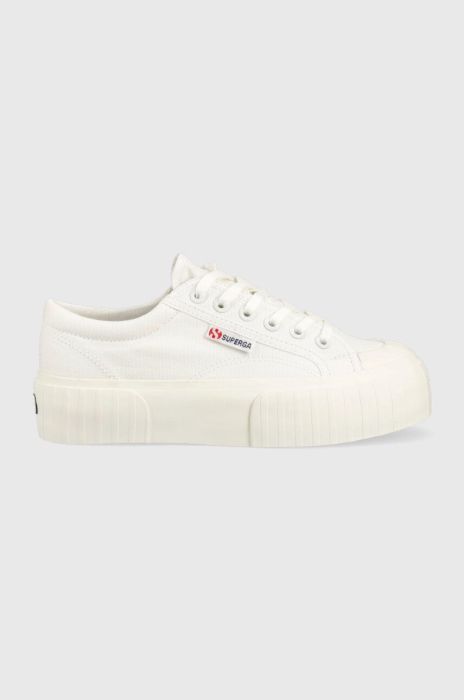 Кеди Superga 2631 STRIPE PLATFORM жіночі колір білий S5111SW
