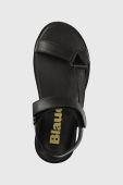Шкіряні сандалі Blauer Elsie жіночі колір чорний на платформі S3ELSIE07