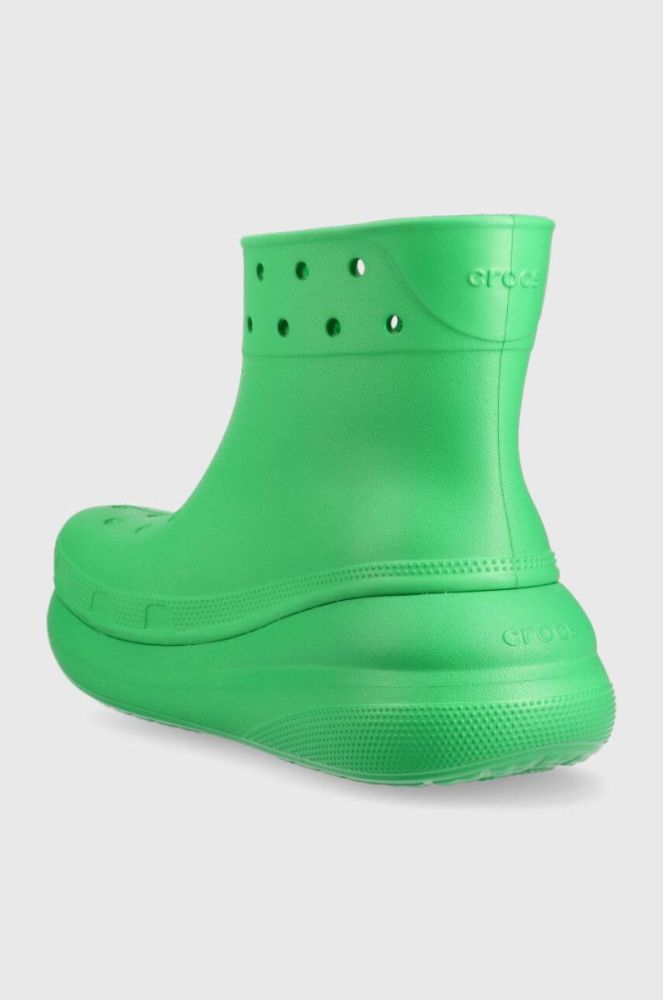 Гумові чоботи Crocs Classic Crush Rain Boot жіночі колір зелений 207946 207946.3E8-3E8 фото 3