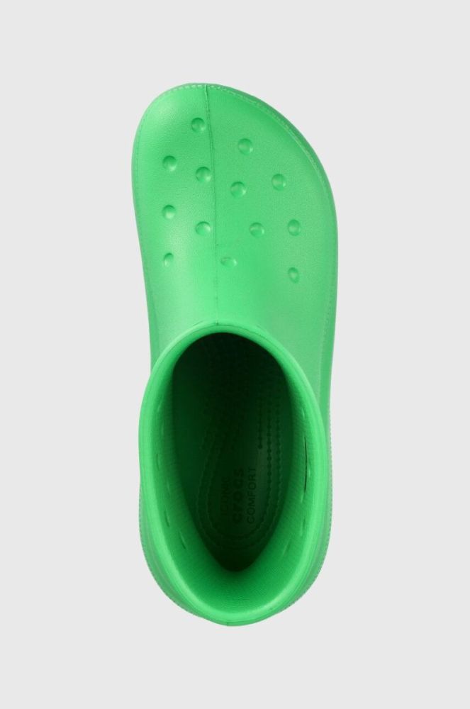 Гумові чоботи Crocs Classic Crush Rain Boot жіночі колір зелений 207946 207946.3E8-3E8 фото 4
