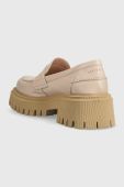Шкіряні мокасини Marc O'Polo жіночі колір бежевий на платформі 301 13513201 101 LL2M3056