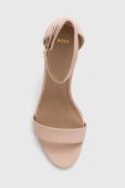 Шкіряні сандалі BOSS Jane колір бежевий 50493027