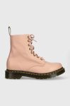 Шкіряні черевики Dr. Martens 1460 Pascal жіночі колір рожевий на плоскому ходу DM26802329-Peach.Bei Шкіряні черевики Dr. Martens 1460 Pascal жіночі колір рожевий на плоскому ходу DM26802329-Peach.Bei