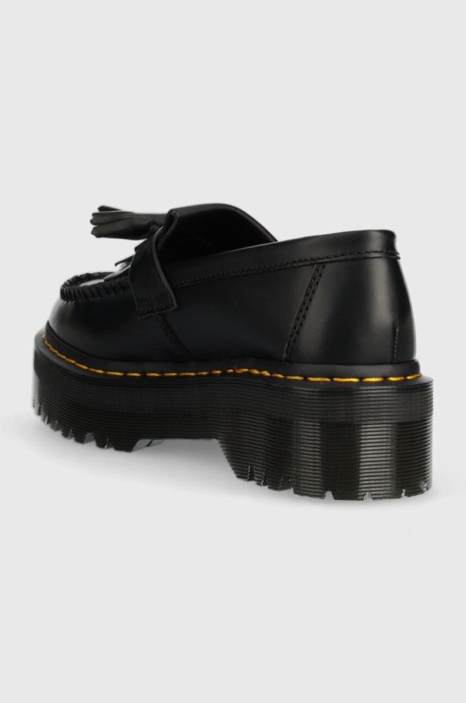 Шкіряні мокасини Dr. Martens Adrian Quad жіночі колір чорний на платформі DM27989001 фото 3