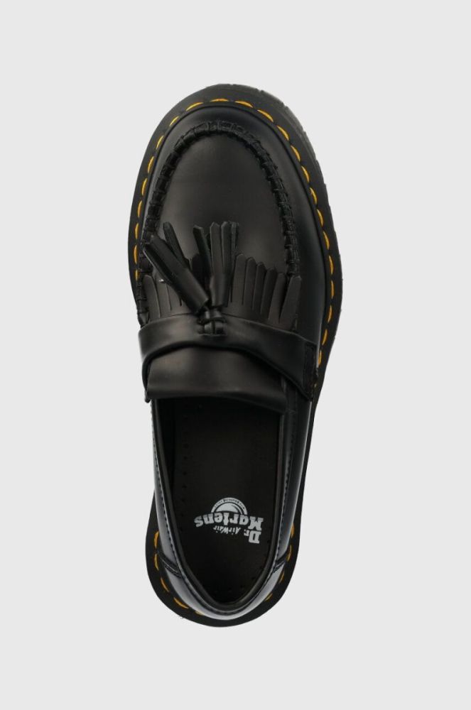 Шкіряні мокасини Dr. Martens Adrian Quad жіночі колір чорний на платформі DM27989001 фото 4