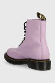 Шкіряні черевики Dr. Martens 1460 Pascal жіночі колір фіолетовий на плоскому ходу DM30689308 DM30689308-Lilac