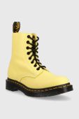 Шкіряні черевики Dr. Martens 1460 Pascal жіночі колір жовтий на плоскому ходу DM30689708