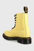Шкіряні черевики Dr. Martens 1460 Pascal жіночі колір жовтий на плоскому ходу DM30689708
