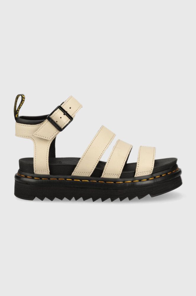 Шкіряні сандалі Dr. Martens Blaire жіночі колір бежевий на платформі DM30706292 DM30706292-Parchment