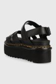 Шкіряні сандалі Dr. Martens Voss II Quad жіночі колір чорний на платформі DM30717001 DM30717001-Black
