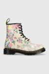 Шкіряні черевики Dr. Martens 1460 жіночі колір бежевий на плоскому ходу DM30791292 DM30791292-Parchment Шкіряні черевики Dr. Martens 1460 жіночі колір бежевий на плоскому ходу DM30791292 DM30791292-Parchment
