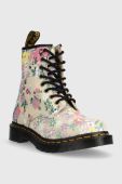 Шкіряні черевики Dr. Martens 1460 жіночі колір бежевий на плоскому ходу DM30791292 DM30791292-Parchment