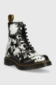 Шкіряні черевики Dr. Martens 1460 Pascal жіночі колір чорний на плоскому ходу DM30862009