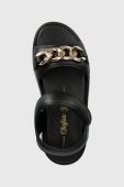Сандалі Buffalo Noa Quilt Chain жіночі колір чорний на платформі 1602154