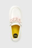 Мокасини Buffalo Aspha Loafer Chain жіночі колір білий на платформі 1622256