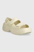 Сандалі Crocs Skyline Slide жіночі колір бежевий на платформі 208183 (3339686)