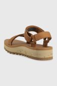Шкіряні сандалі Teva Universal Ceres жіночі колір коричневий на платформі 1139950