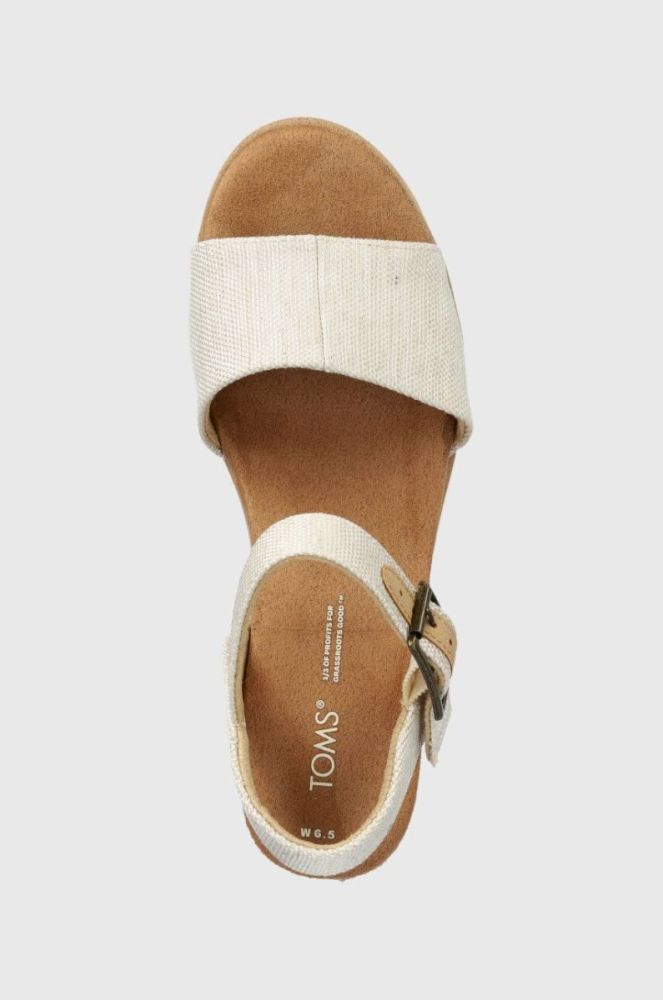 Сандалі Toms Diana жіночі колір бежевий на танкетці фото 4