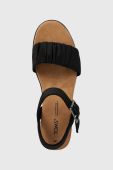 Сандалі Toms Diana жіночі колір чорний на танкетці 10019754