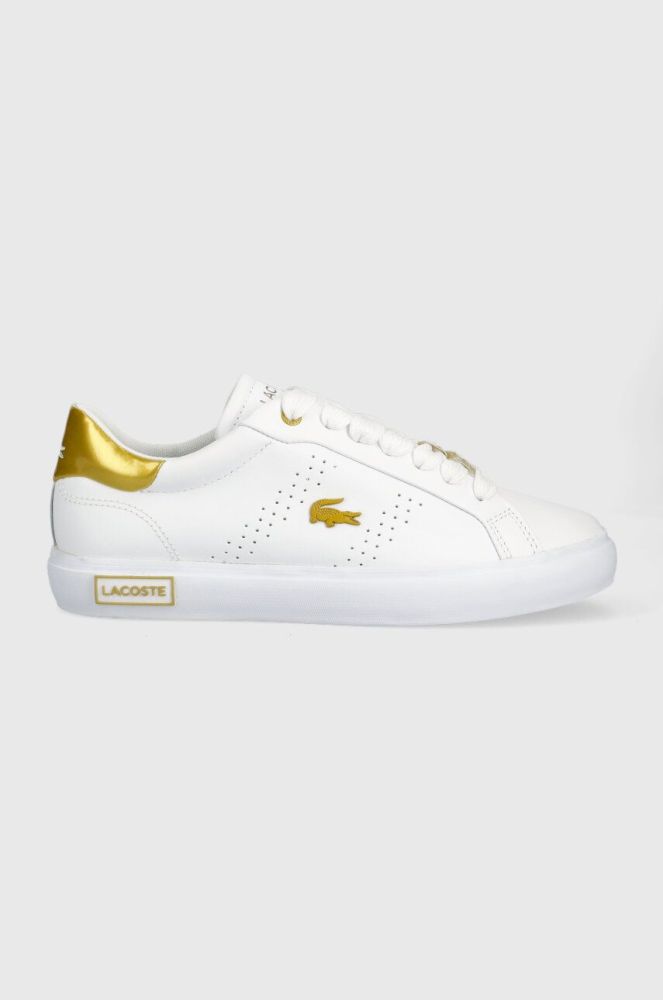 Шкіряні кросівки Lacoste Powercourt 2.0 колір білий 45SFA0034