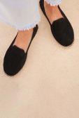 Замшеві еспадрилі Manebi Double Sole Espadrilles колір чорний на платформі K 1.0 D0