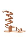 Шкіряні сандалі Manebi Tie-Up Leather Sandals жіночі колір коричневий L 7.1 Y0 Шкіряні сандалі Manebi Tie-Up Leather Sandals жіночі колір коричневий L 7.1 Y0