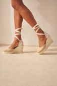 Замшеві еспадрилі Manebi Wedge Espadrilles колір бежевий M 1.1 WV