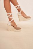 Замшеві еспадрилі Manebi Heart-Shaped Wedge Espadrilles колір коричневий W 1.9 WH