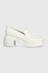 Шкіряні туфлі Camper Thelma колір білий каблук блок Шкіряні туфлі Camper Thelma колір білий каблук блок