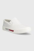 Кеди Tommy Jeans SLIP-ON SIGNATURE DETAILING жіночі колір білий EN0EN02088