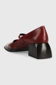 Шкіряні туфлі Vagabond Shoemakers Vivian колір бордовий каблук блок 5553.018.47 Шкіряні туфлі Vagabond Shoemakers Vivian колір бордовий каблук блок 5553.018.47