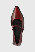 Шкіряні туфлі Vagabond Shoemakers Vivian колір бордовий каблук блок 5553.018.47 Шкіряні туфлі Vagabond Shoemakers Vivian колір бордовий каблук блок 5553.018.47