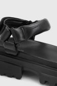 Шкіряні сандалі AllSaints Helium Sandal жіночі колір чорний на платформі WF612Y